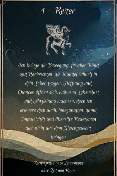Sofortdownload – Kernimpulse nach Lenormand über Zeit und Raum - 40 Tagesimpulse mit Orakelkarten mit Begleittext 